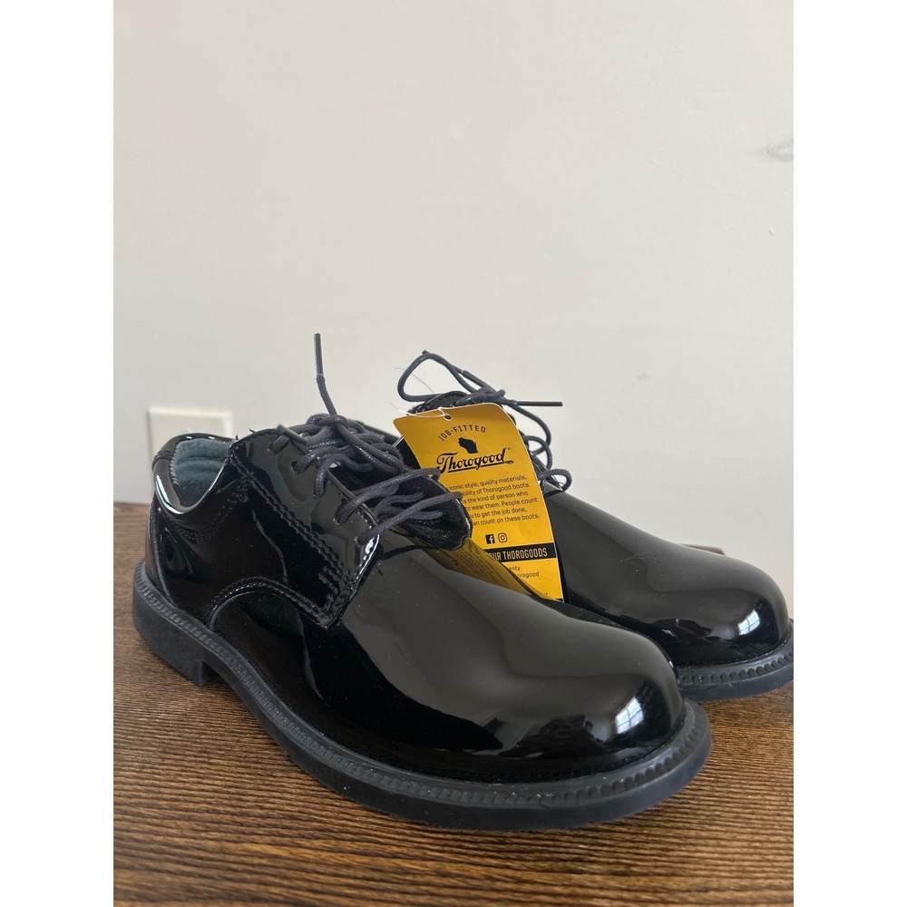 Thorogood Uniform Classics Poromeric Oxford Shoes Men's Size 4.5M Black NWT - Picture 2 of 6